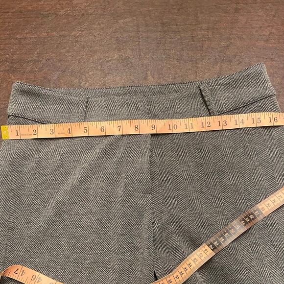 J. Jill Stretch Herringbone Gray Wide Leg Trouser Pants 10P Work Office Career - Picture 6 of 11